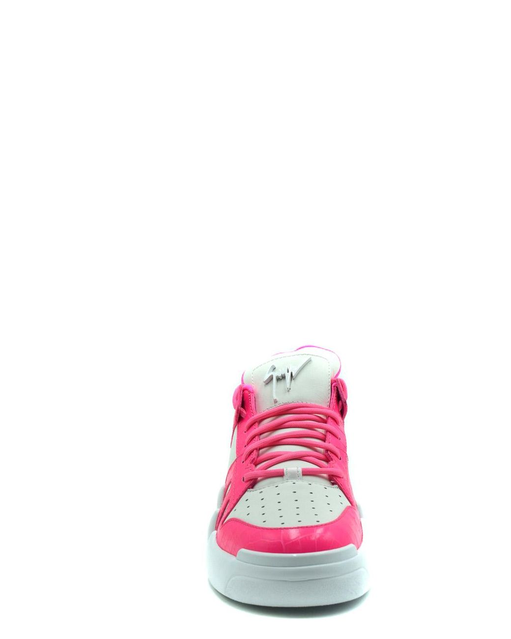 Giuseppe Zanotti Pink Low-Top Sneakers With Textured Leather