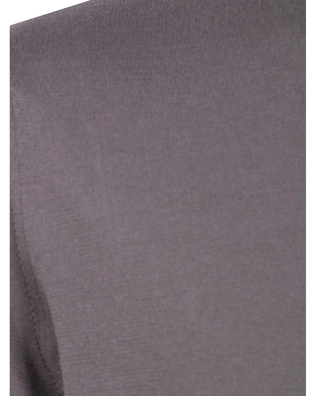 FILIPPO DE LAURENTIIS Gray Long Sleeves Round Neck Sweater for men