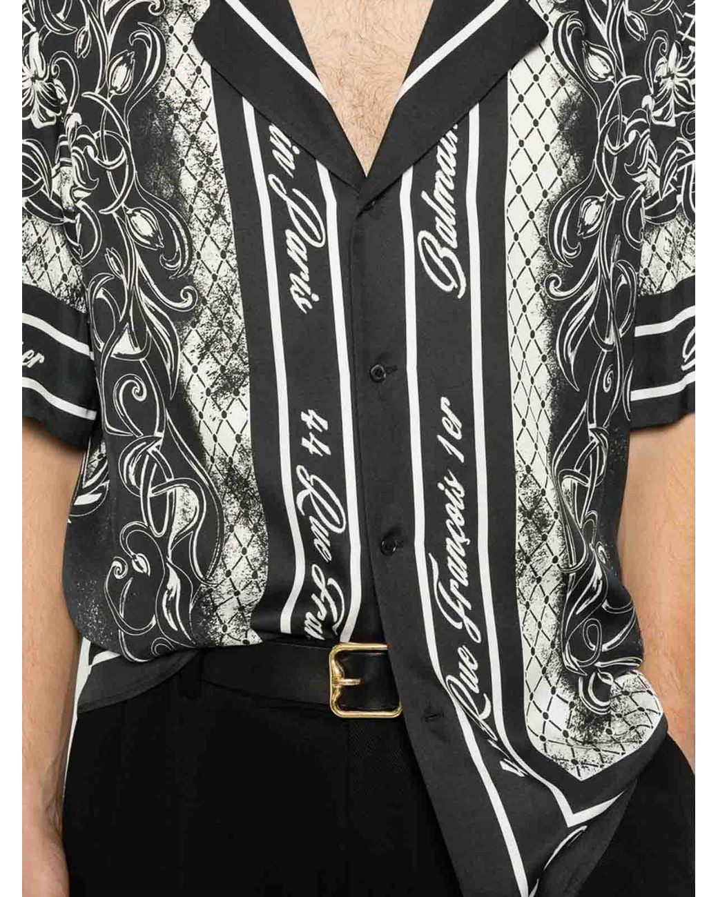 Camicia di Balmain in Black da Uomo