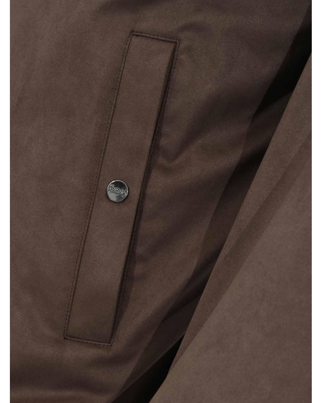 Herno Brown Bomber Jacket for men