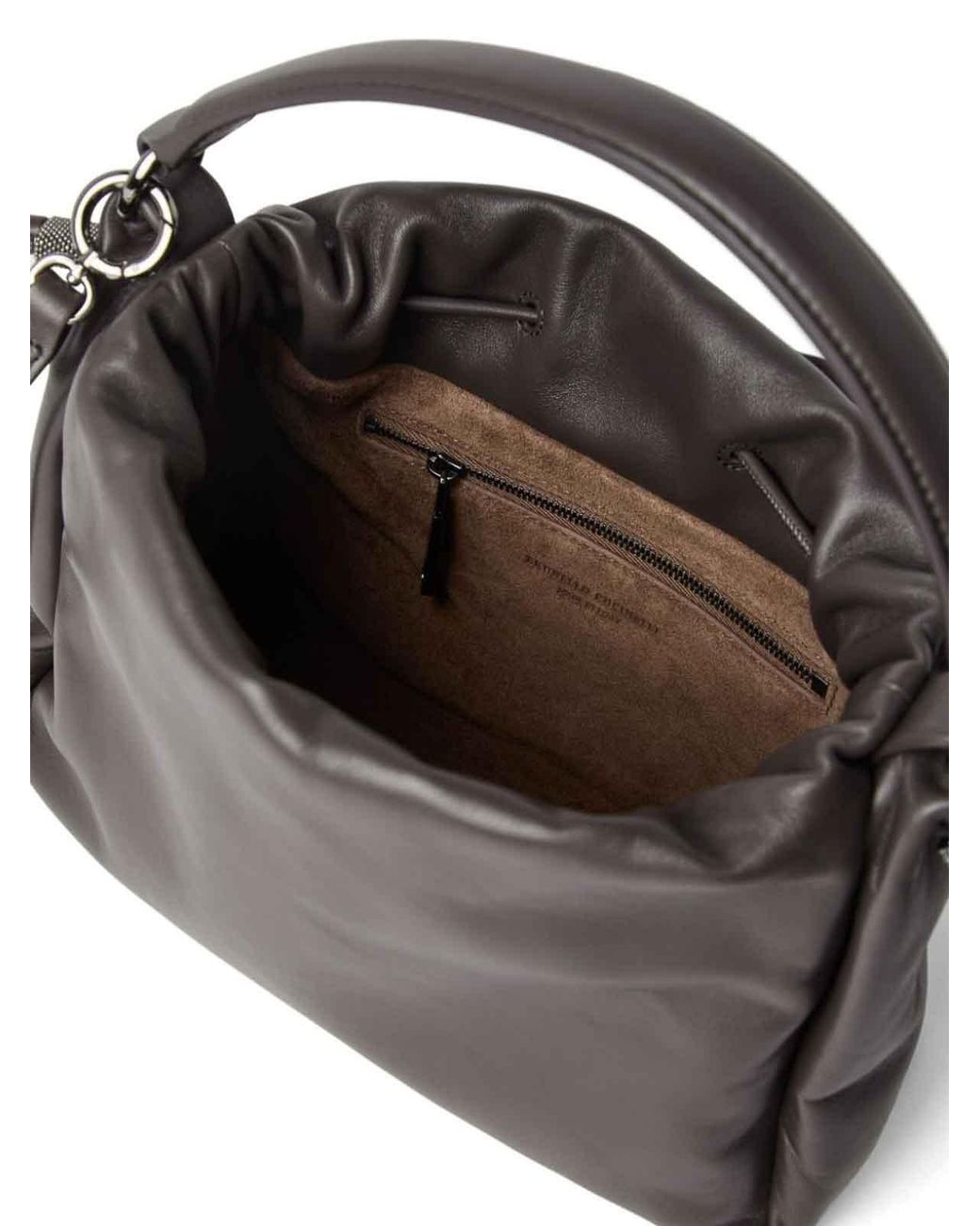 Brunello Cucinelli Metallic Leather Bag