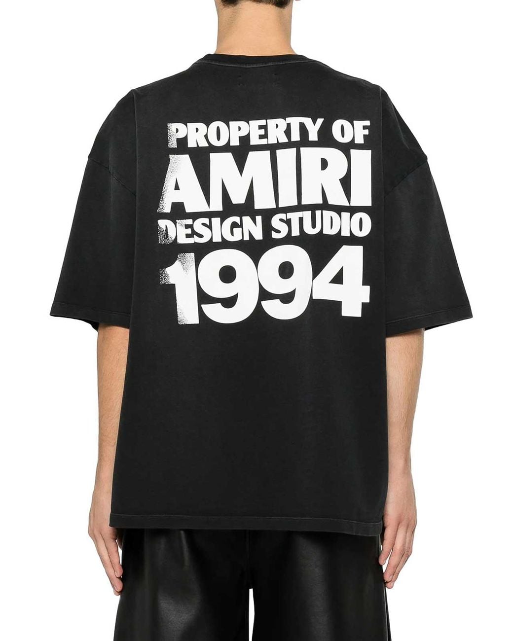 Amiri Black Cotton T-Shirt With 1994 Print for men