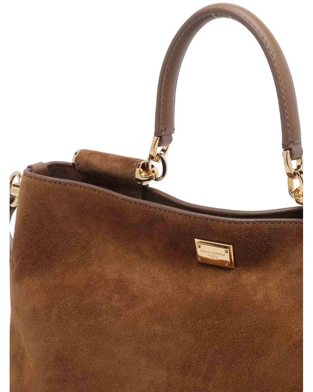 Dolce & Gabbana Brown Camel Vittoria Handbag