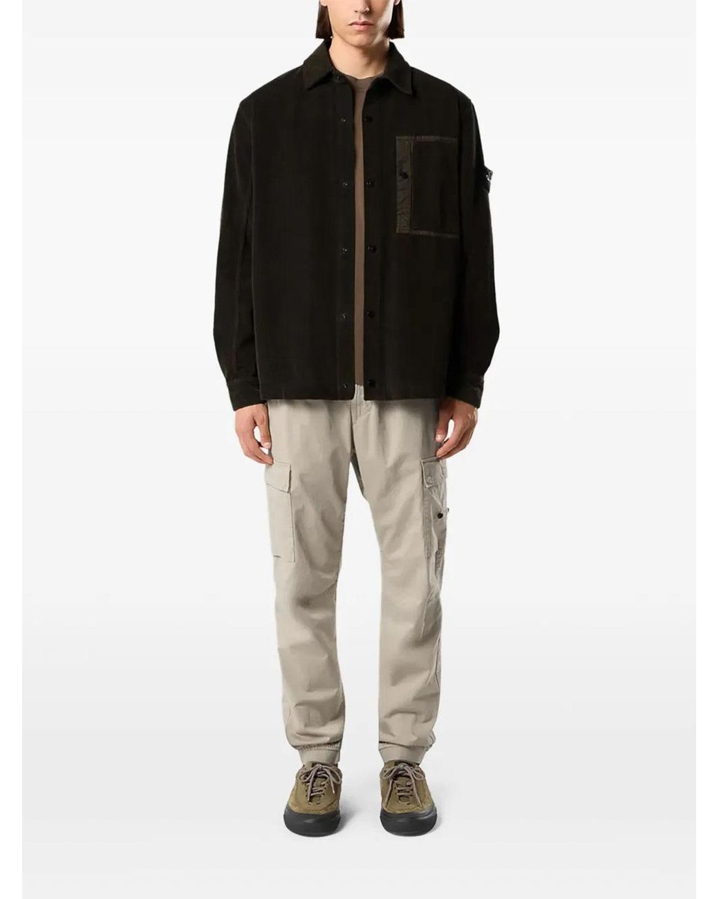 Stone Island Black Overshirt Coal for men