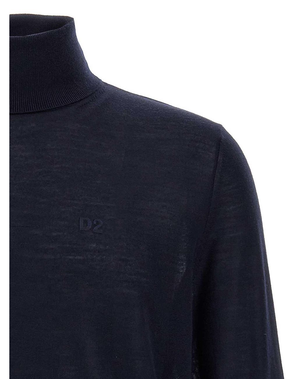 DSquared² Blue D2 Turtleneck Sweater for men