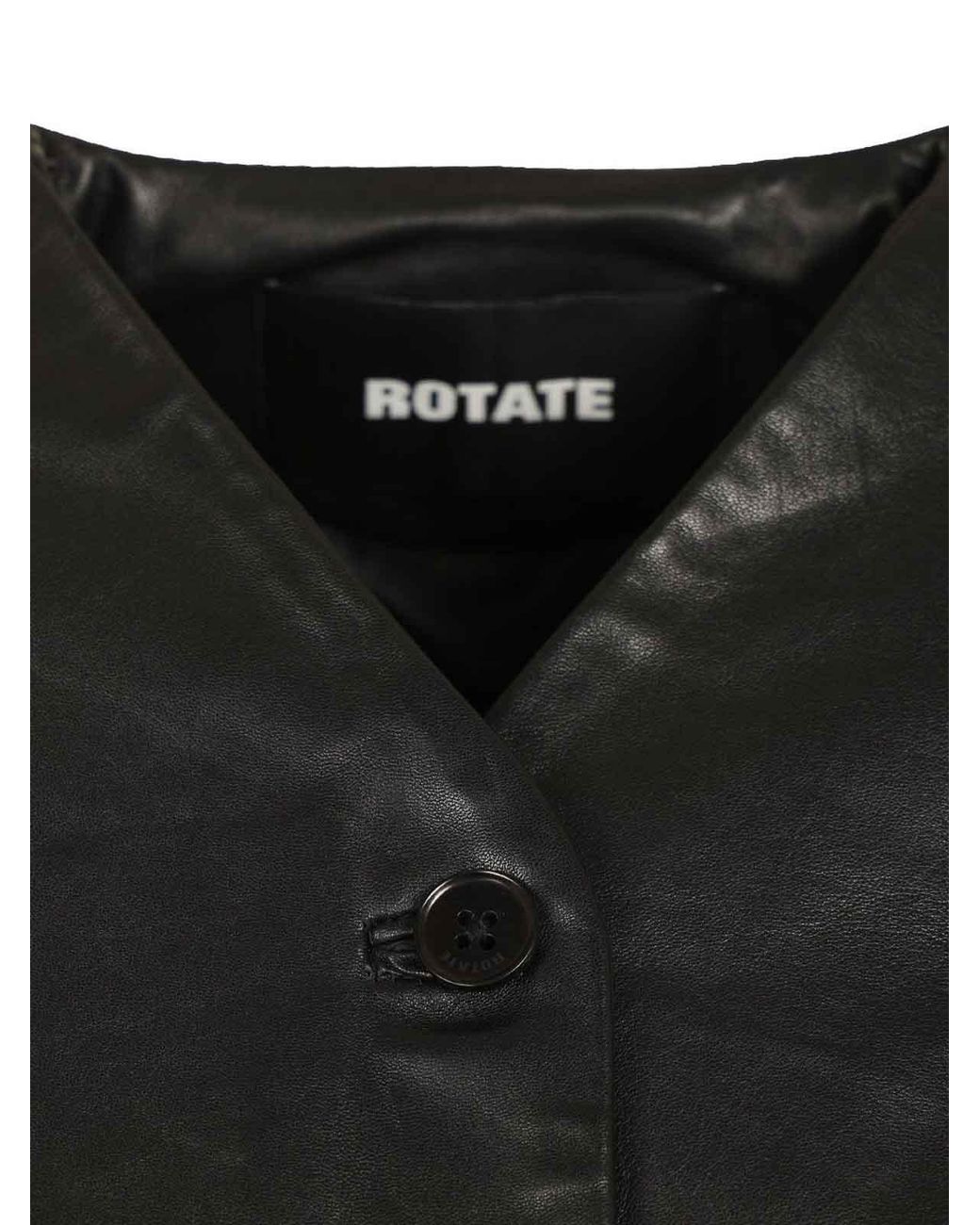 ROTATE BIRGER CHRISTENSEN Black Fitted Leather Jacket