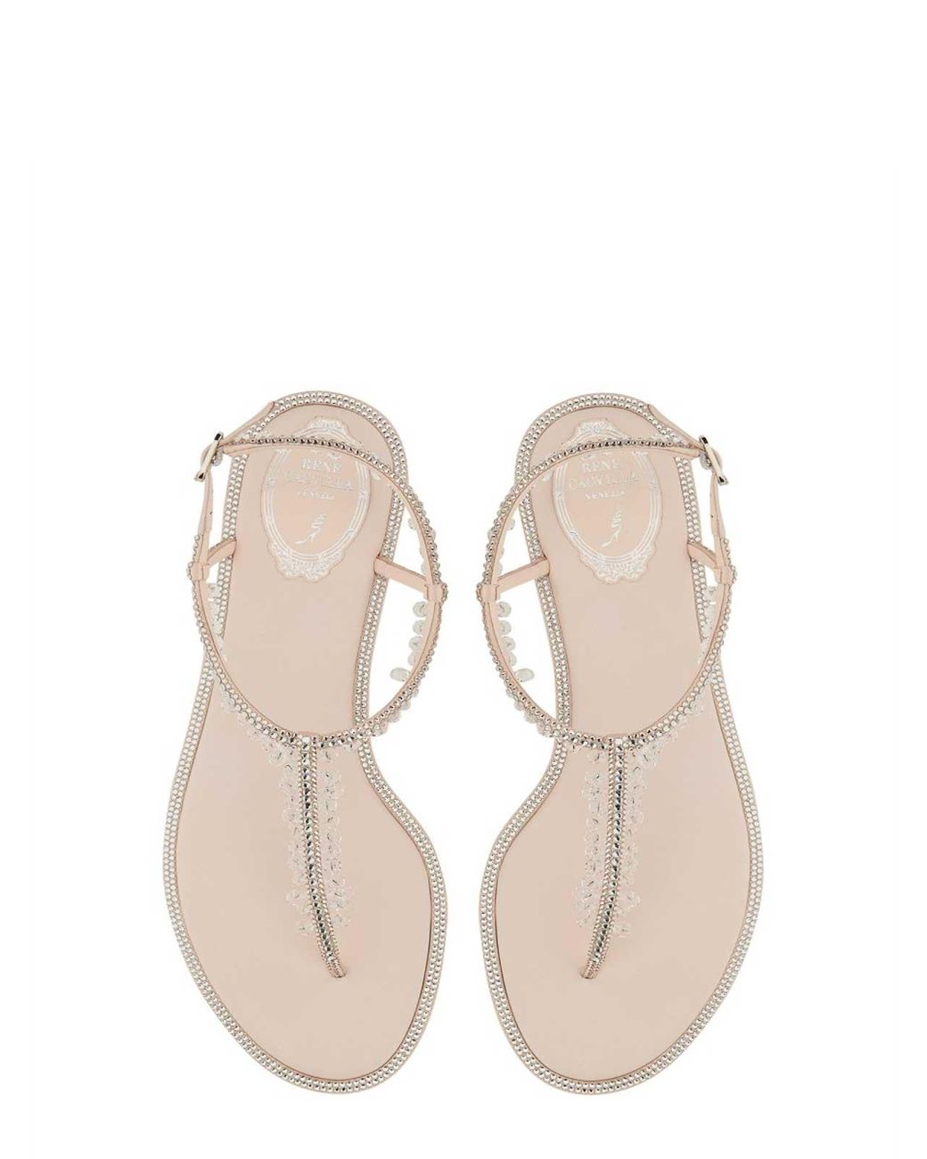 Rene Caovilla Natural Chandelier Low Sandal