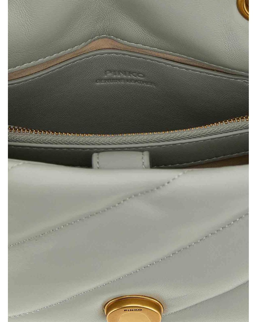 Pinko Gray Mini Love Puff Crossbody Bag