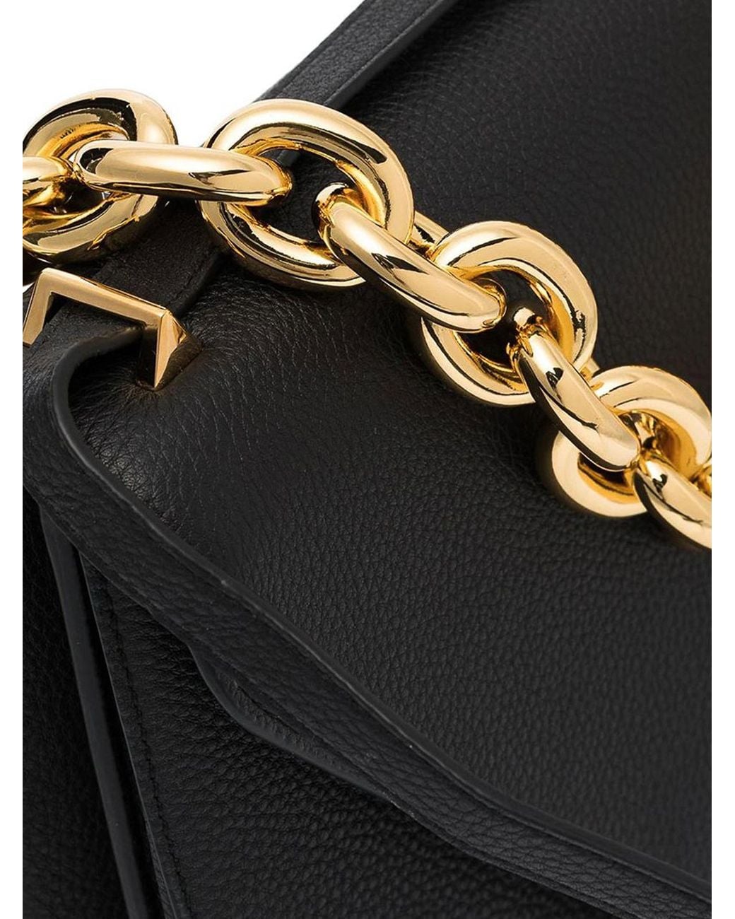 Bottega Veneta Black Leather Flap Bag