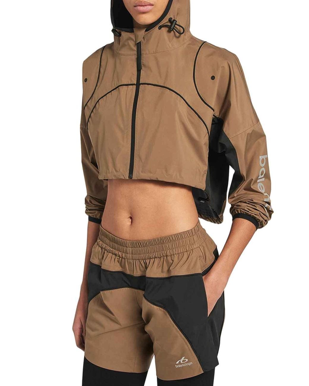 Balenciaga Natural Techwear Cropped Jacket