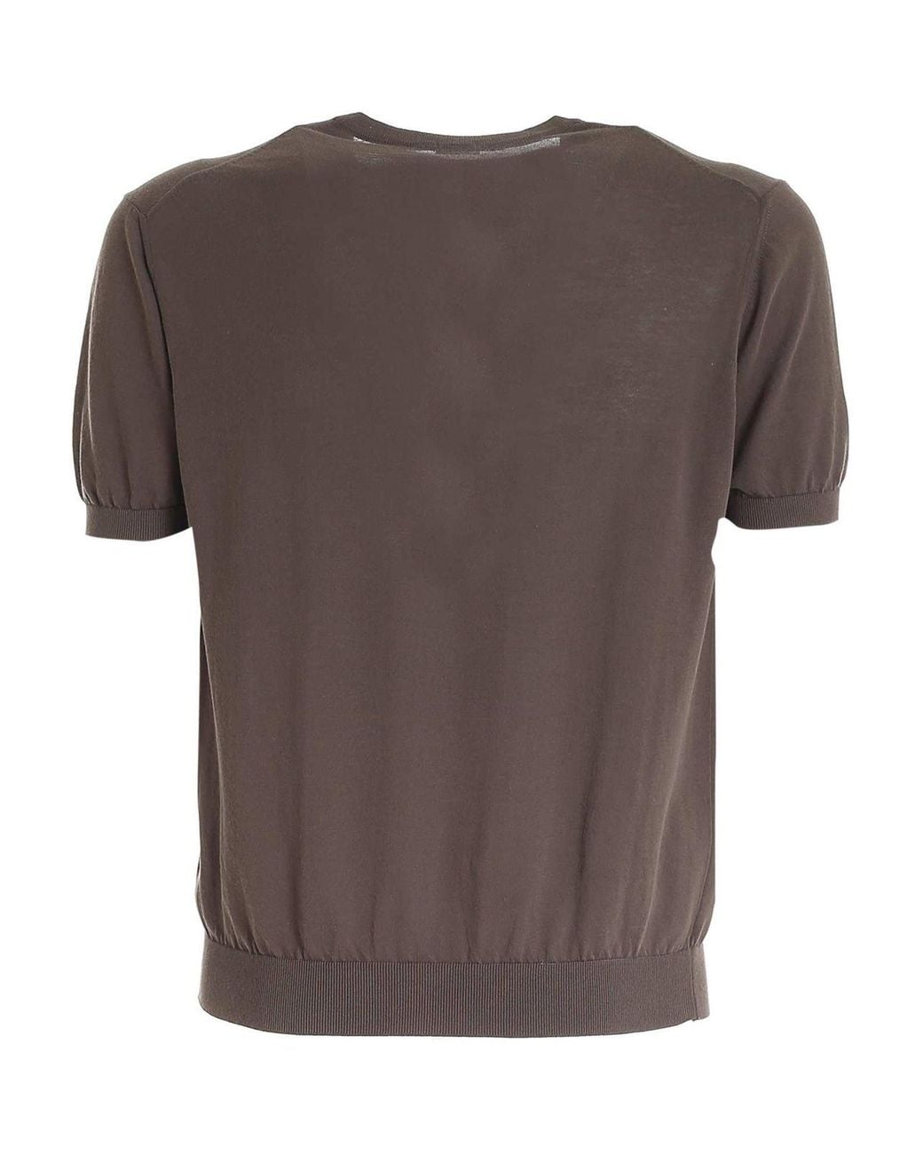 Malo Brown Short Sleeved Sweater for men