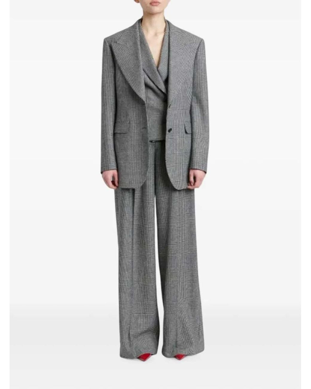 Dolce & Gabbana Gray Prince Of Wales Trousers