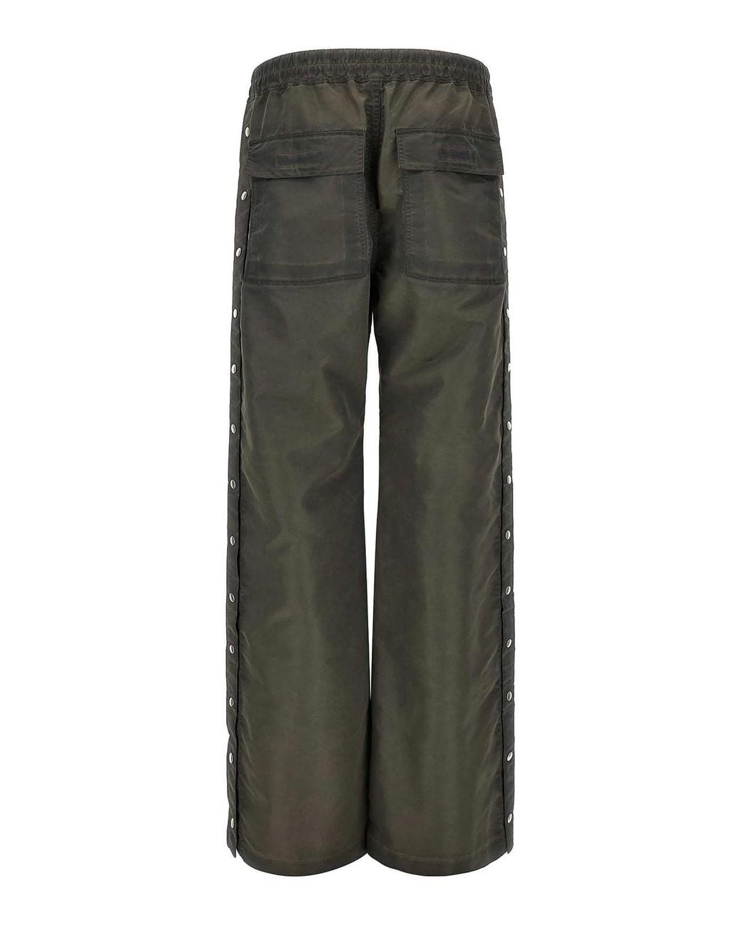 Rick Owens Gray Wide Pusher Satin Trousers for men