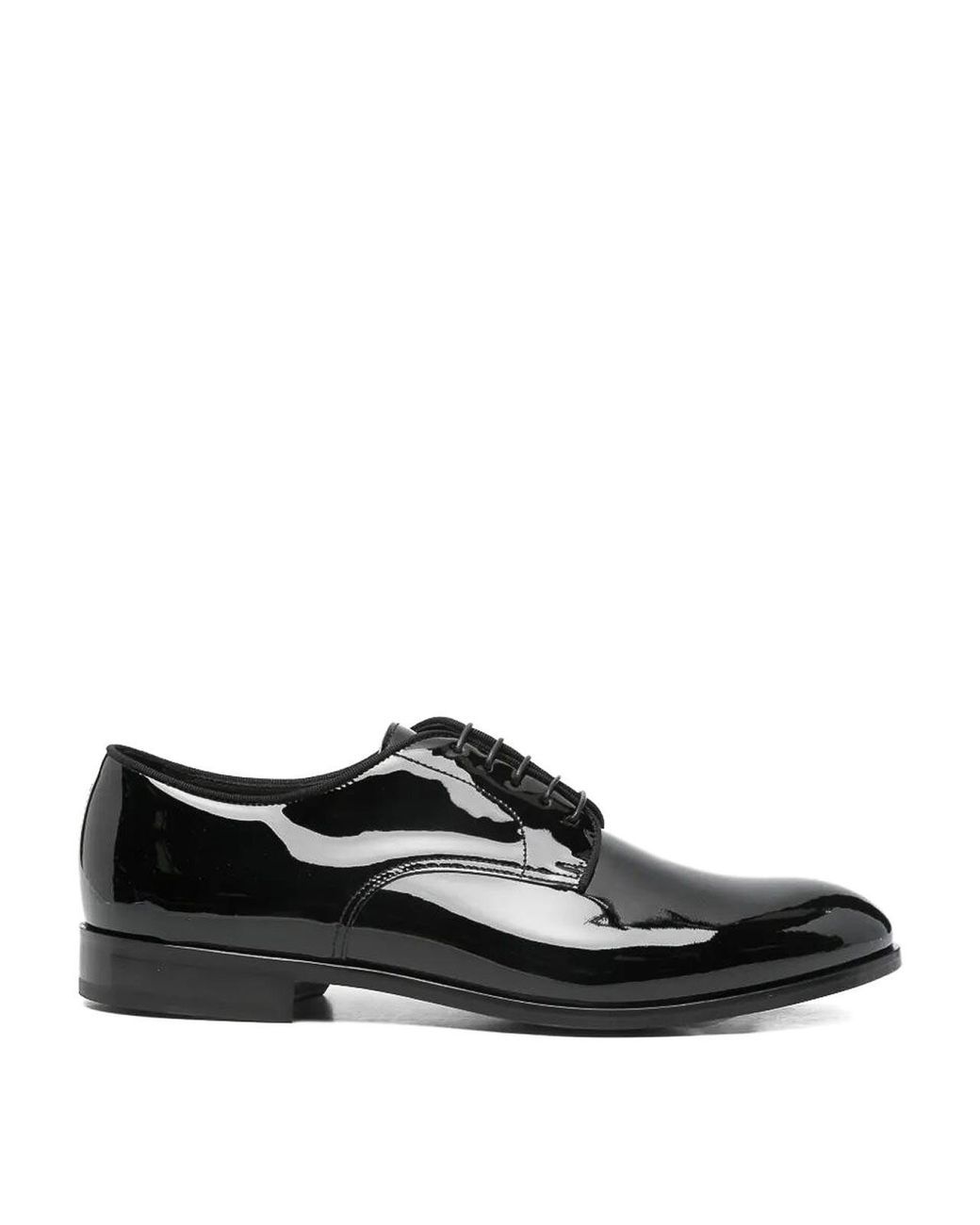 Doucal's Black Derby Lace Up Shoes for men