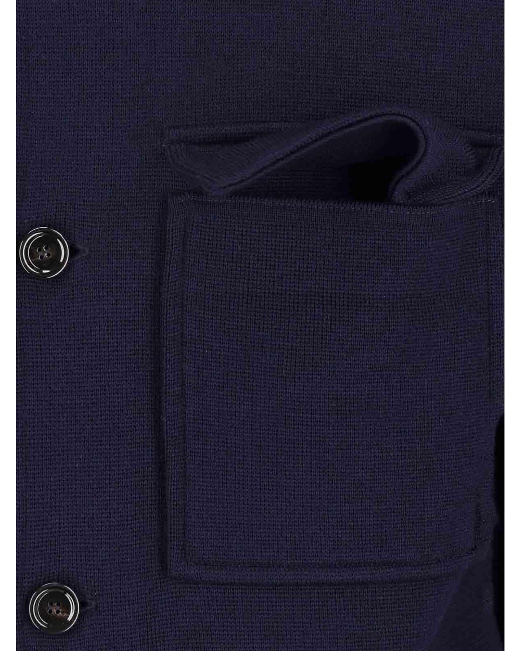Lardini Blue Virgin Wool Shirt for men