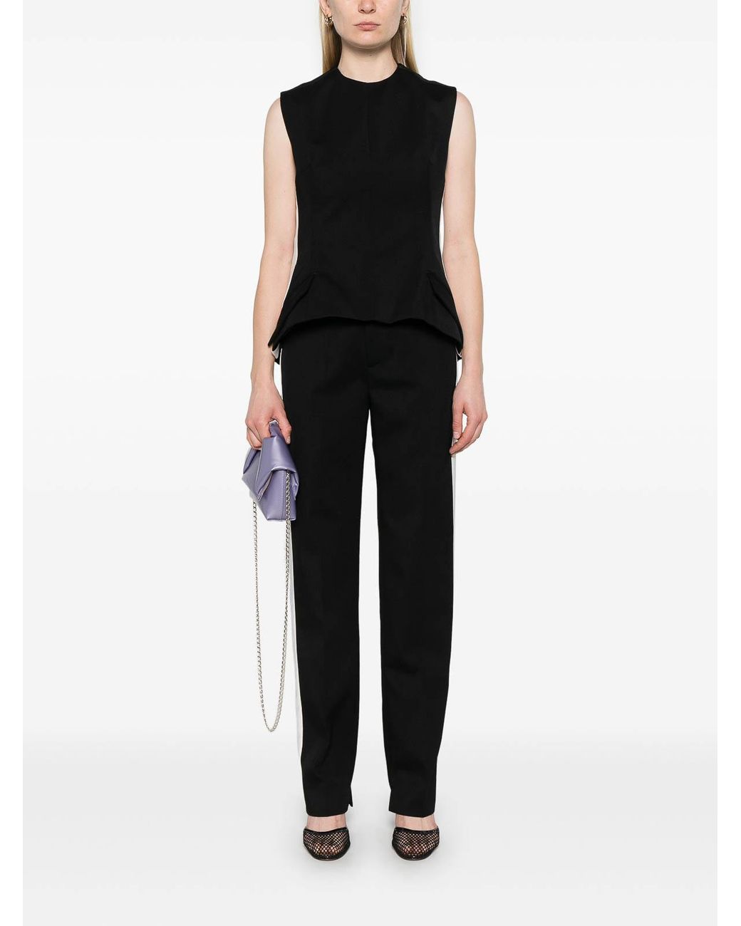 MERYLL ROGGE Black Twill-Weave Vest