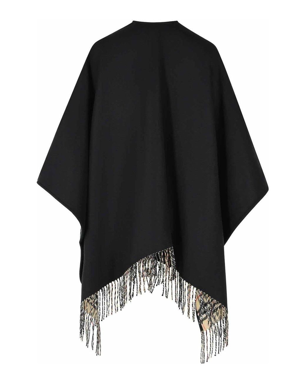 Burberry Black Check' Cashmere Cape