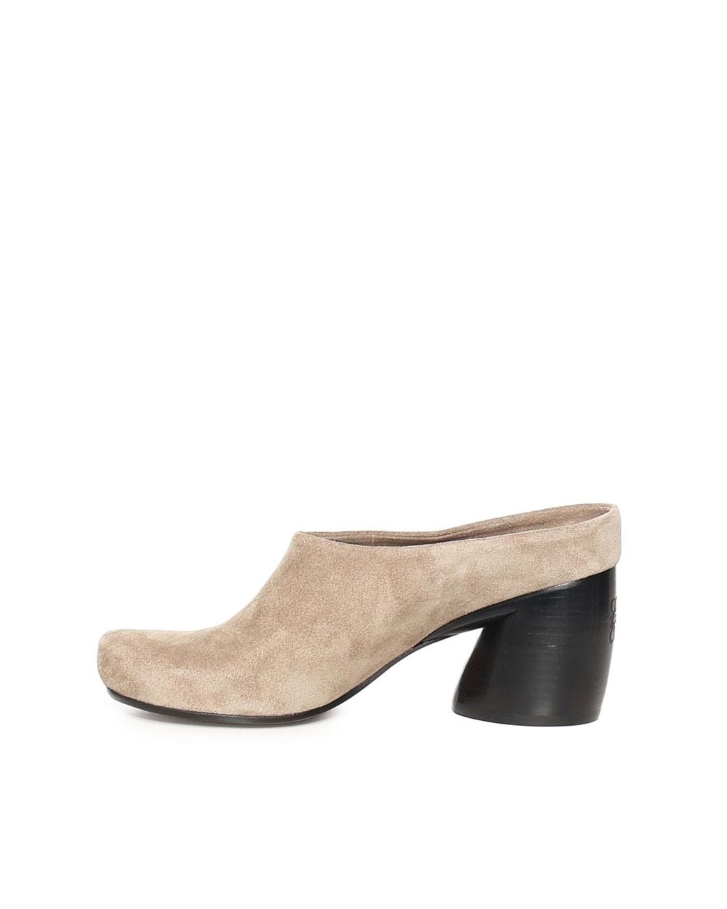 Loewe Natural Suede Oval Sabot
