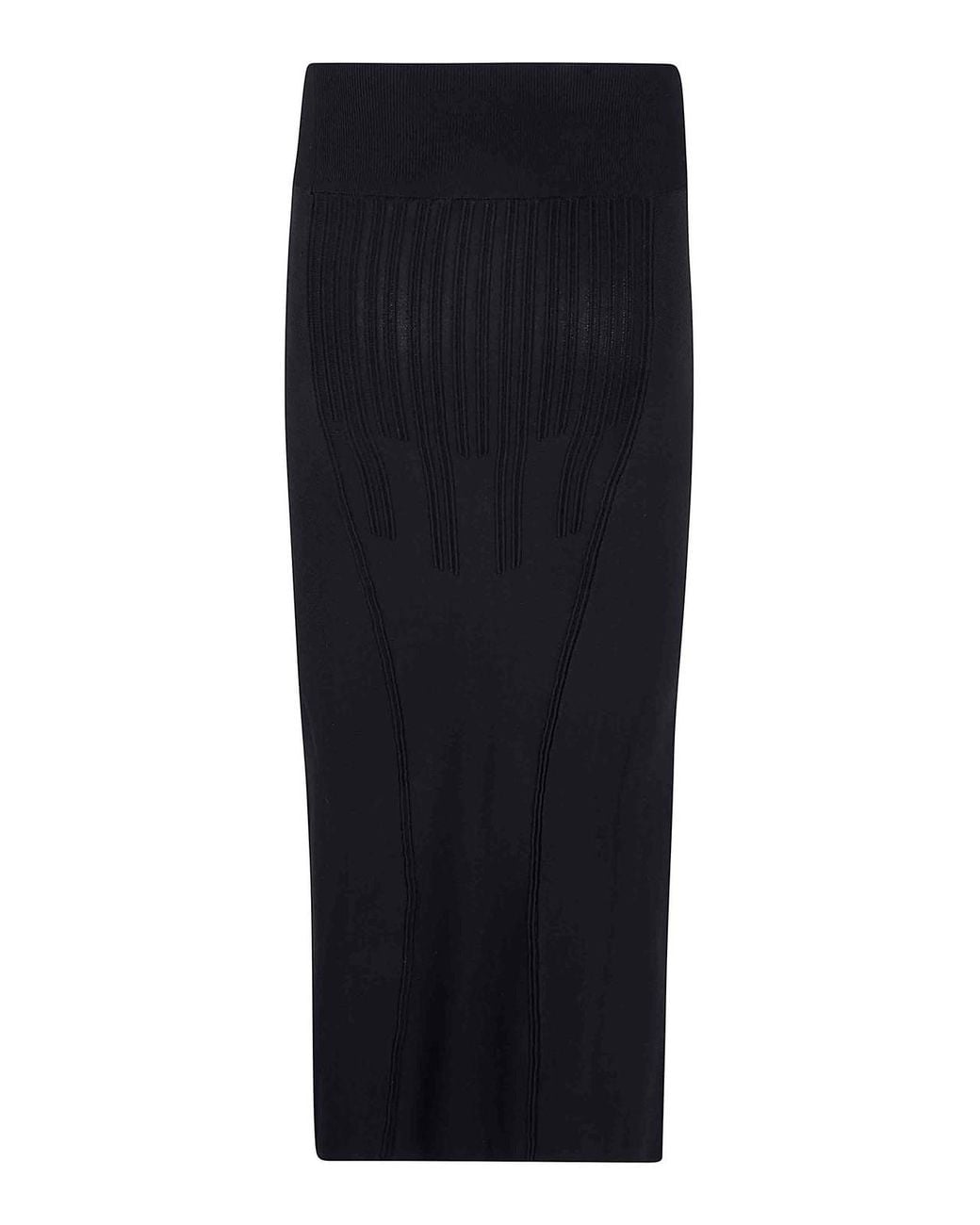 Mugler Black Classic Midi Dress