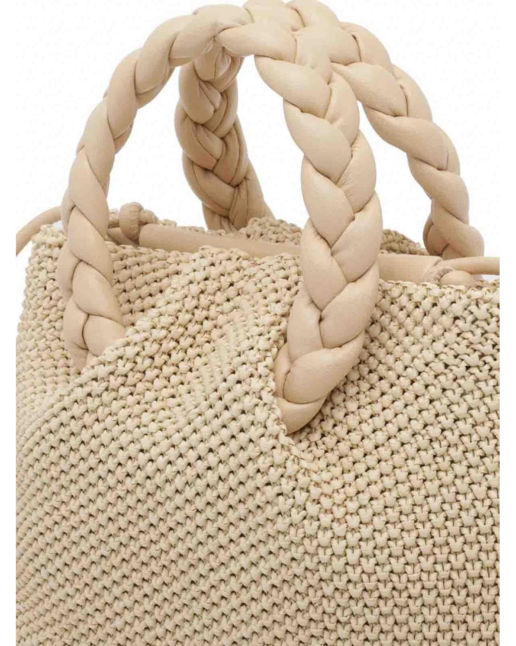 Hereu Natural Raffia Bombom Handbag