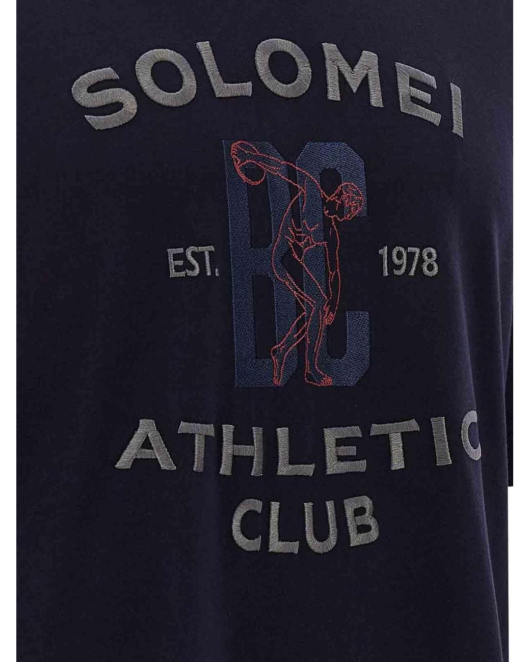 Brunello Cucinelli Blue Solomei Athletic Club T-Shirt for men