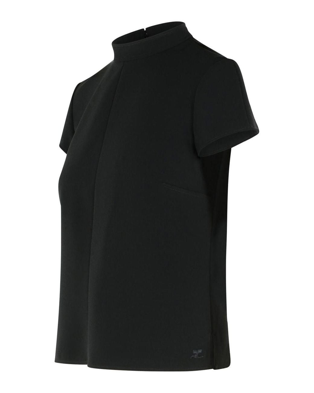 Courreges Black Heritage Polyester Blend T-Shirt