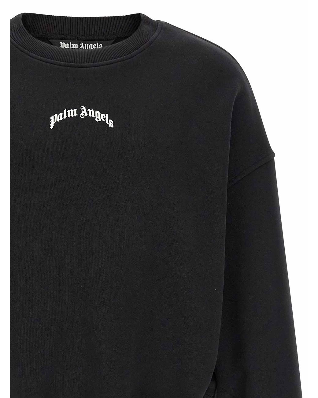 Palm Angels Black Back Sweatshirt for men