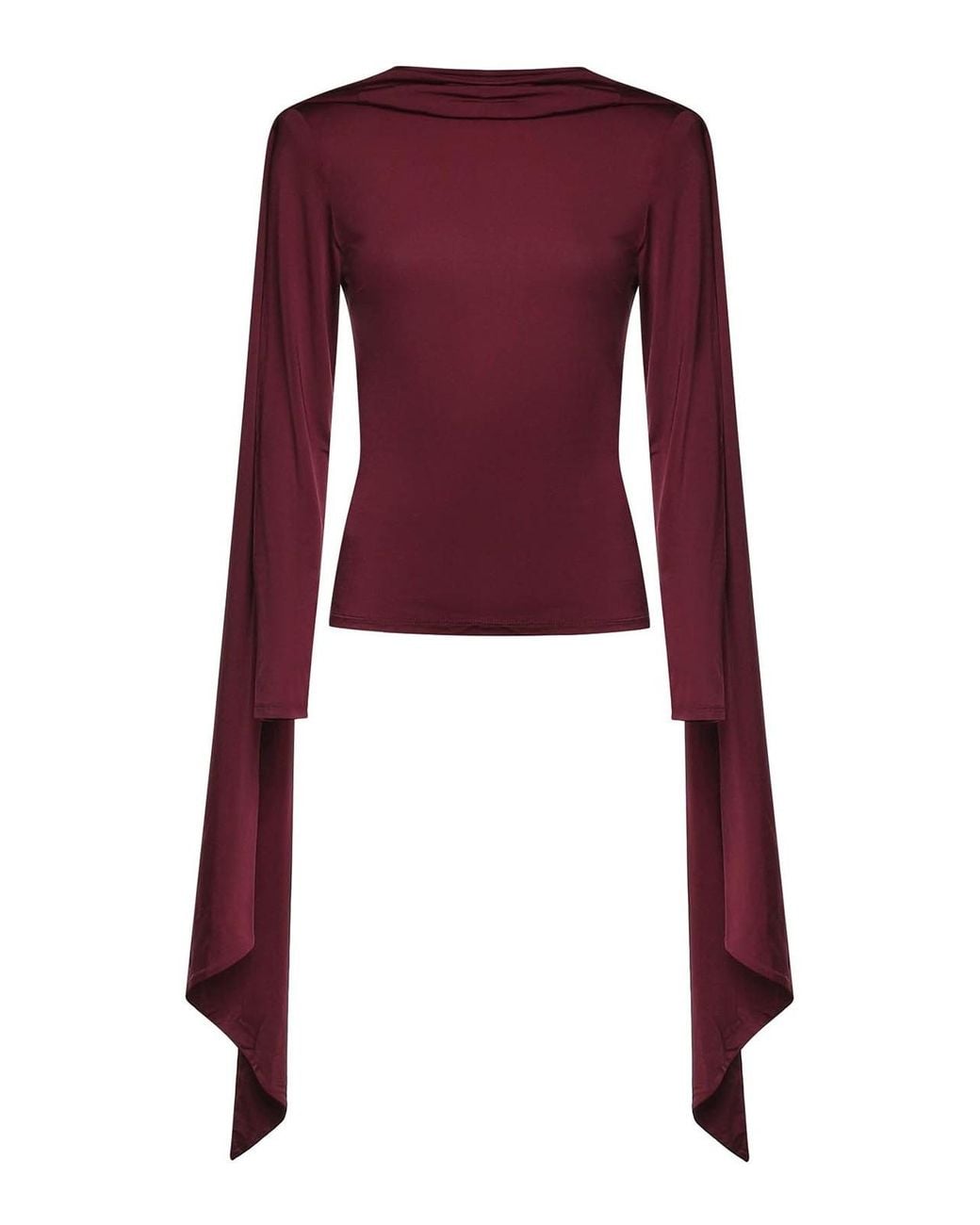 ROTATE BIRGER CHRISTENSEN Purple Long-Sleeved Viscose Top