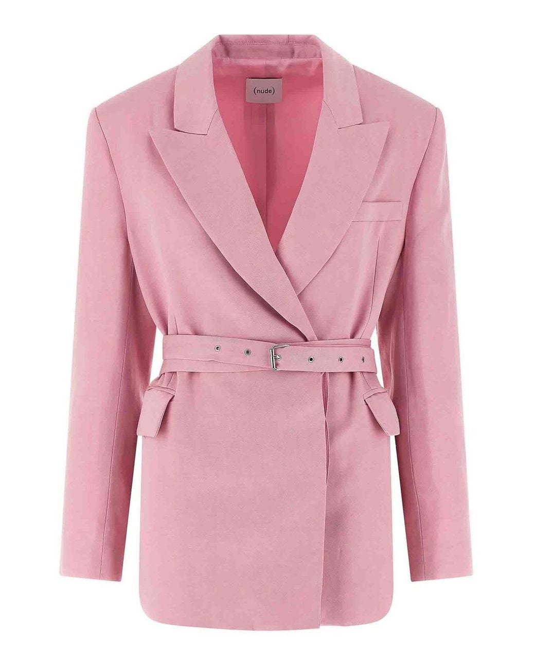 Nude Pink Belt Blazer