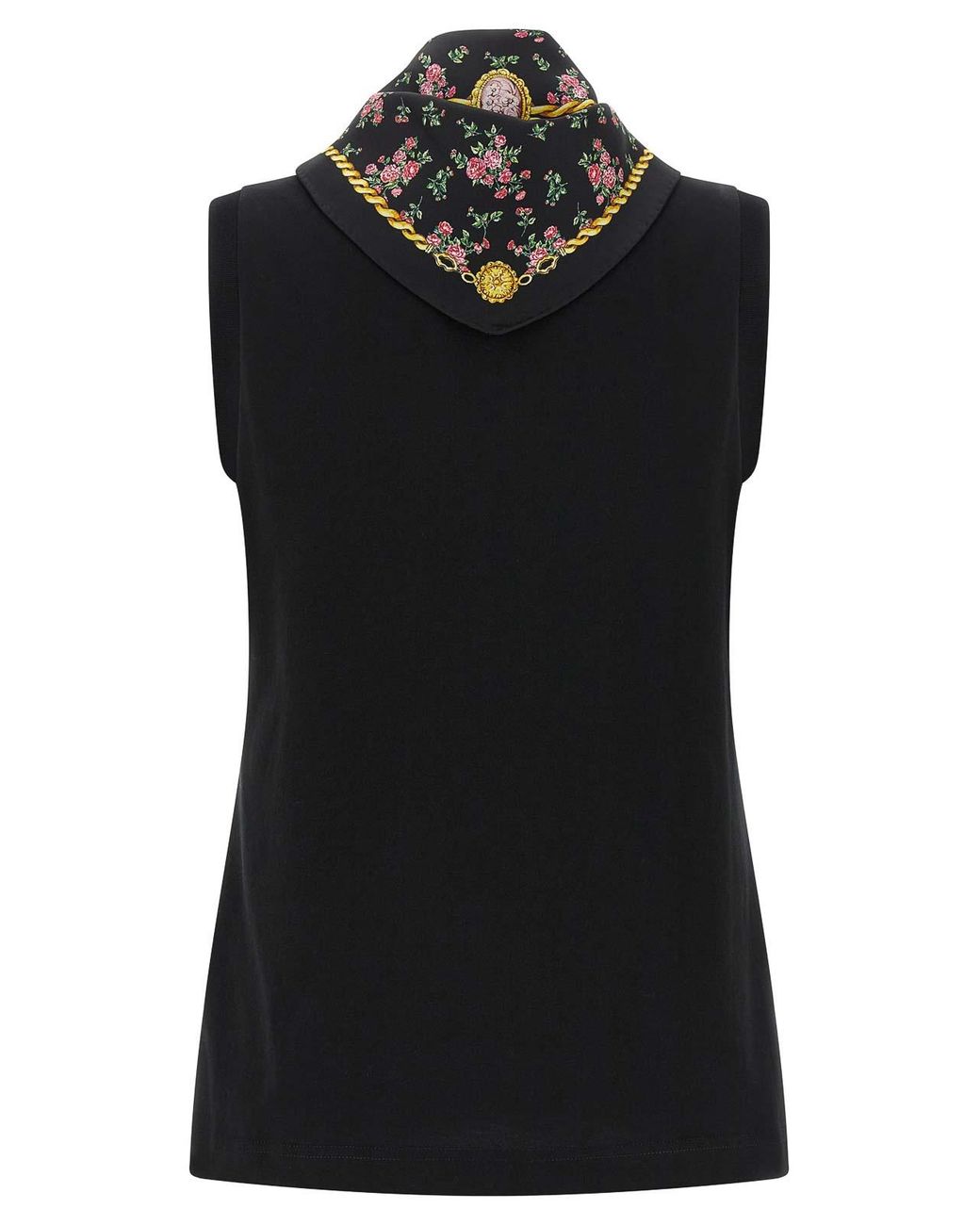 Dolce & Gabbana Black T-Shirt With Scarf