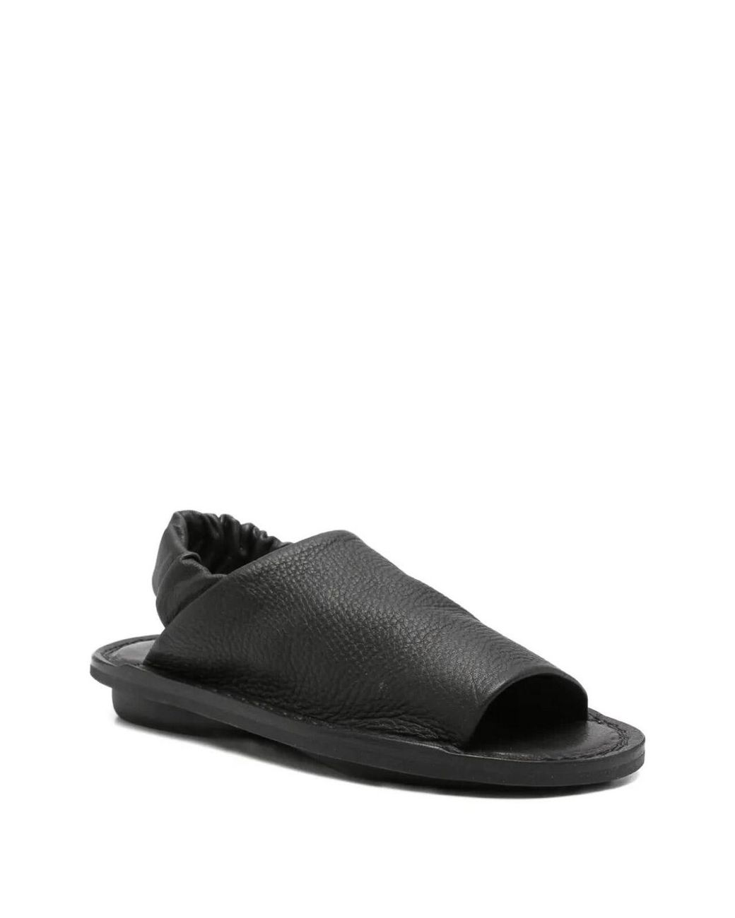 Trippen Black Nudge Flat Sandals