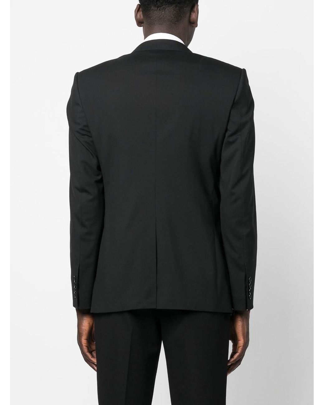 Dolce & Gabbana Black Single-Breasted Wool Blazer With Peak Lapels for men