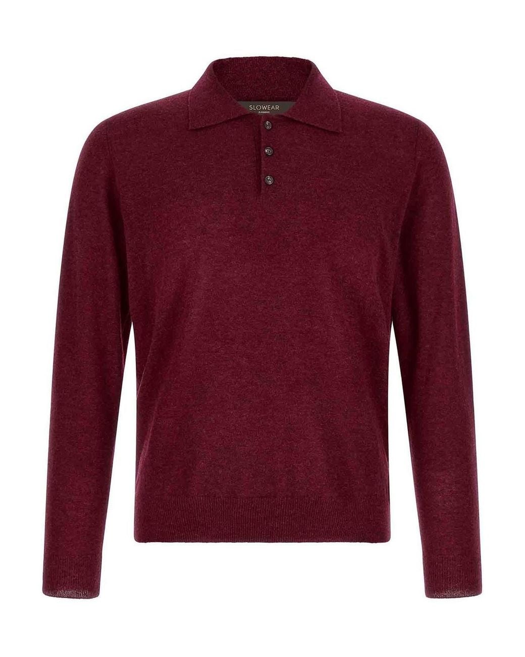 Zanone Red Long Sleeve Polo Shirt for men