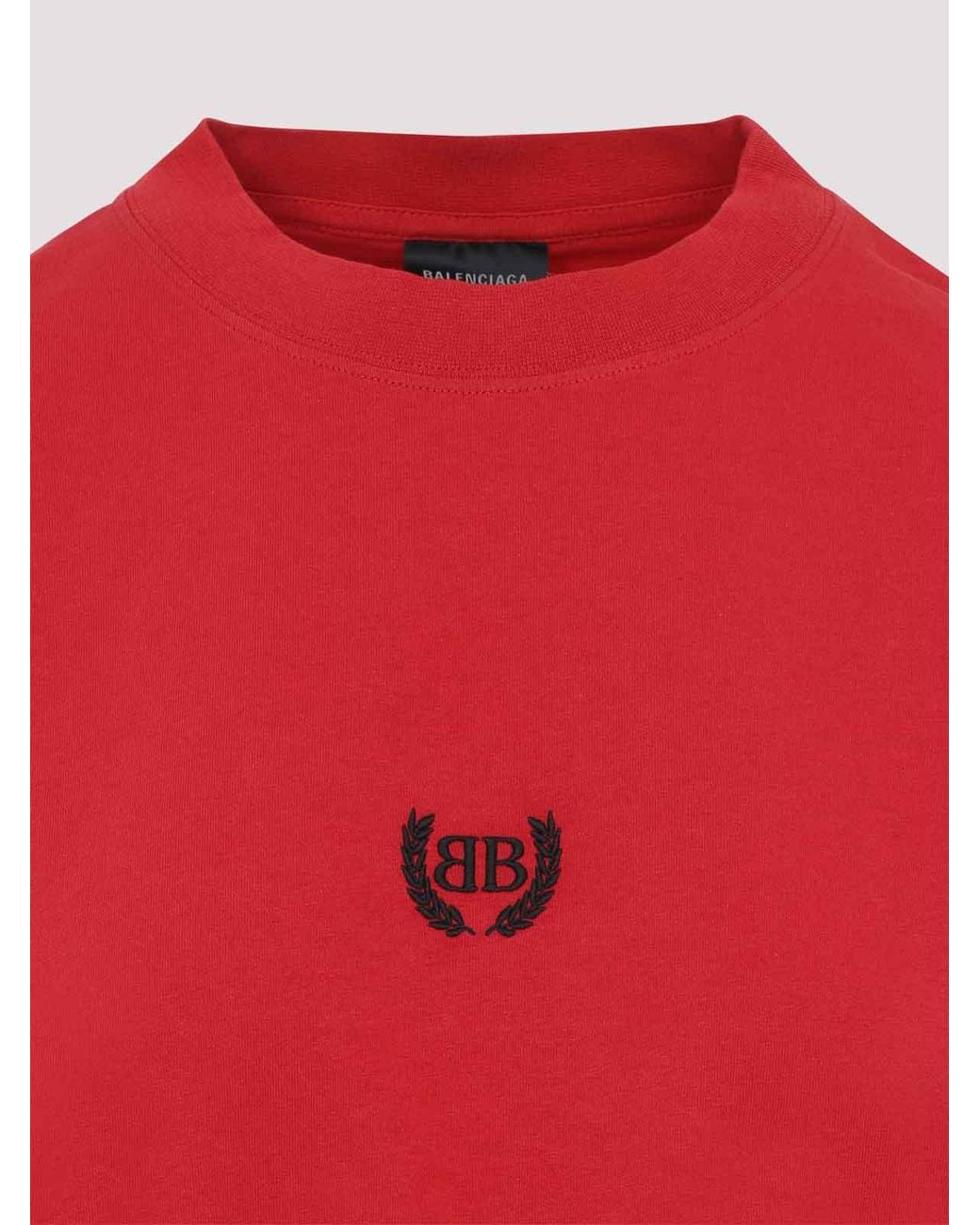 Balenciaga Red Laurel Classic Medium Fit T-Shirt