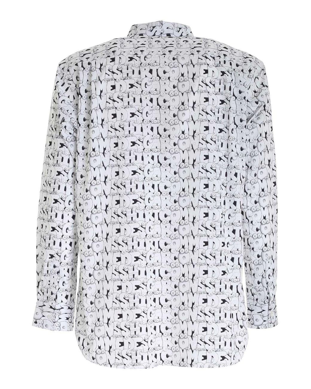 Comme des Garçons White X Kaws Print E Shirt for men