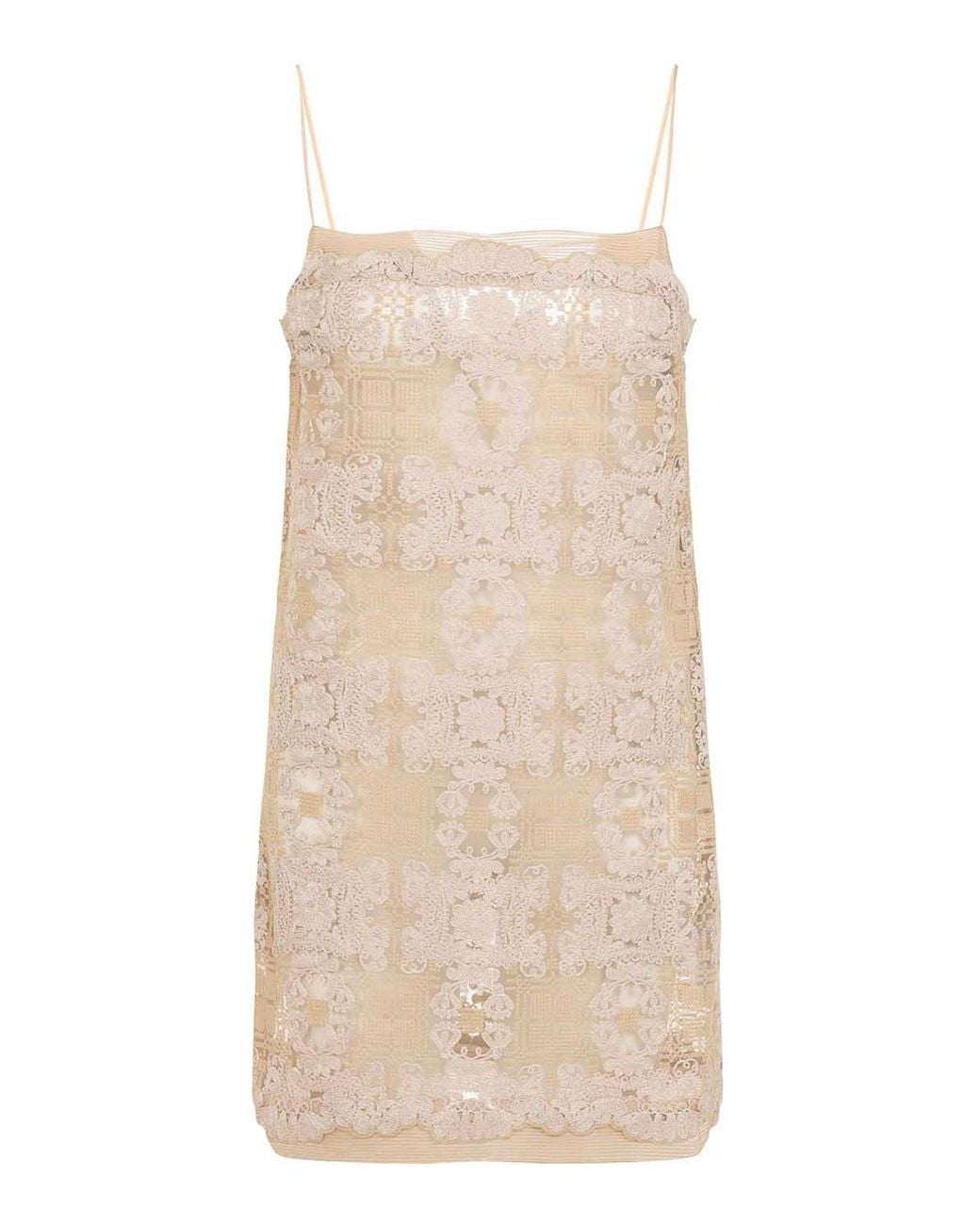 Ermanno Scervino Natural Polyester Mini Dress