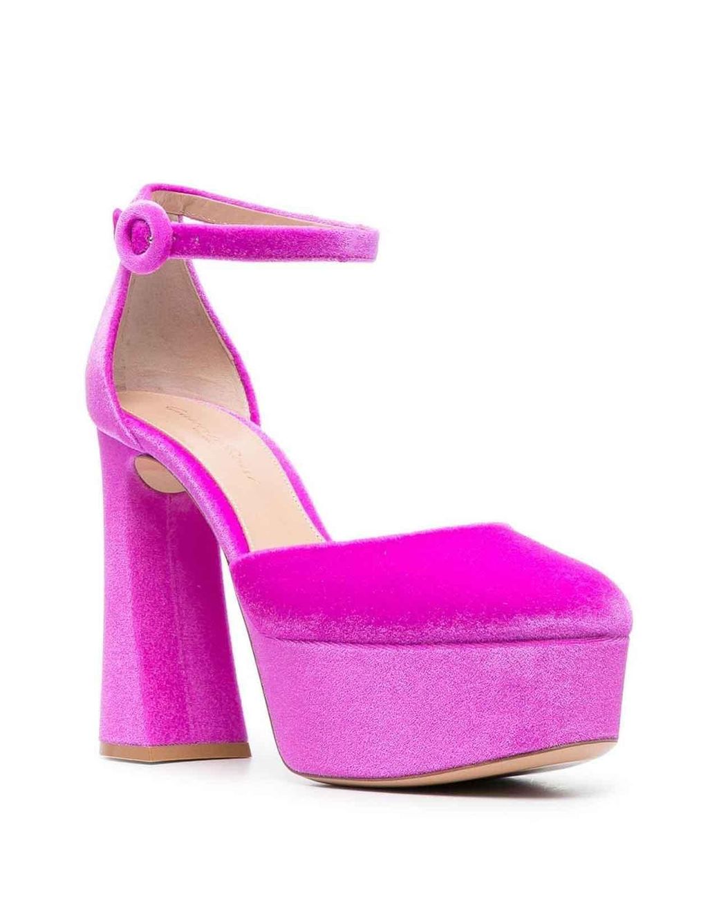 Gianvito Rossi Pink Chenille Pumps