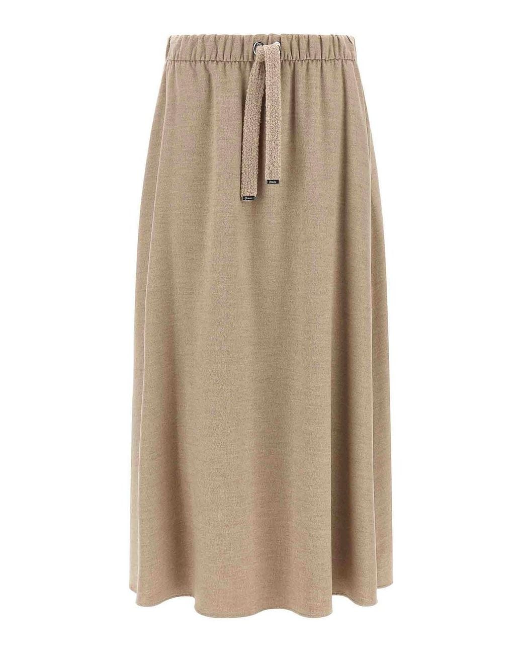 Herno Natural Skirt With Drawstring