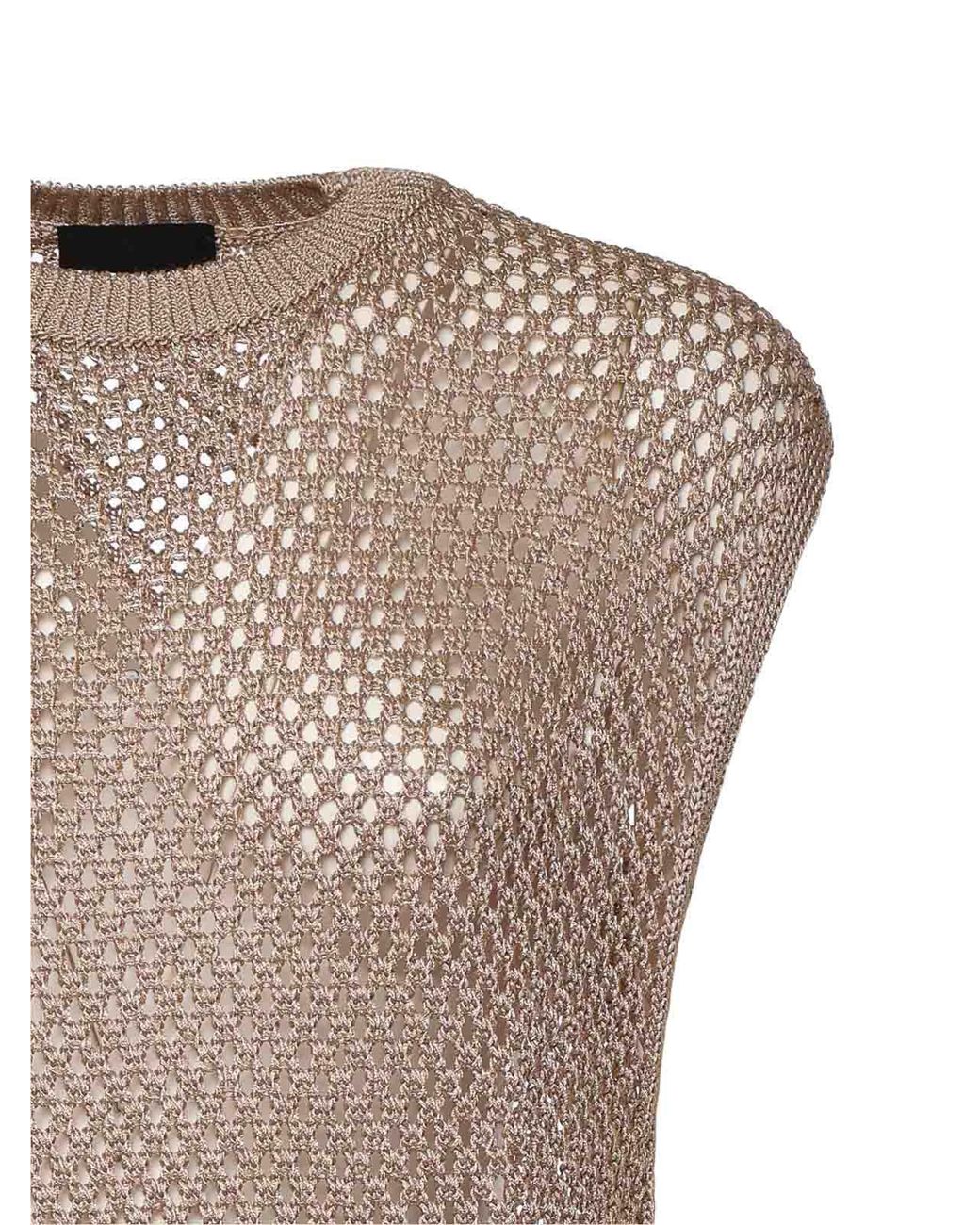 Dondup Gray Openwork Vest