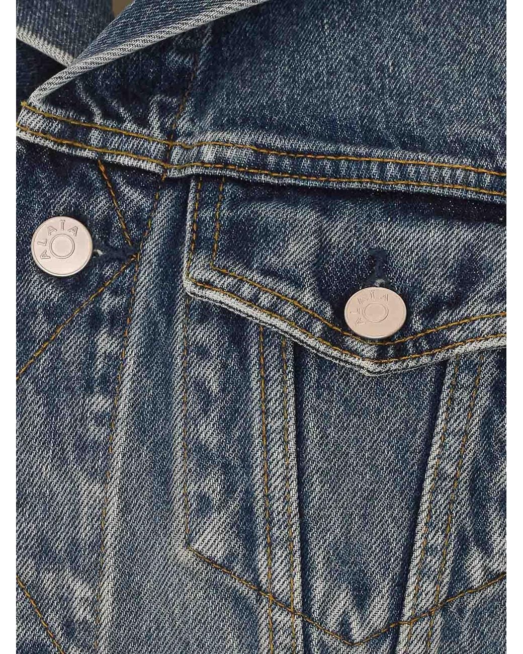 Alaïa Blue Denim Trucker Denim Jacket