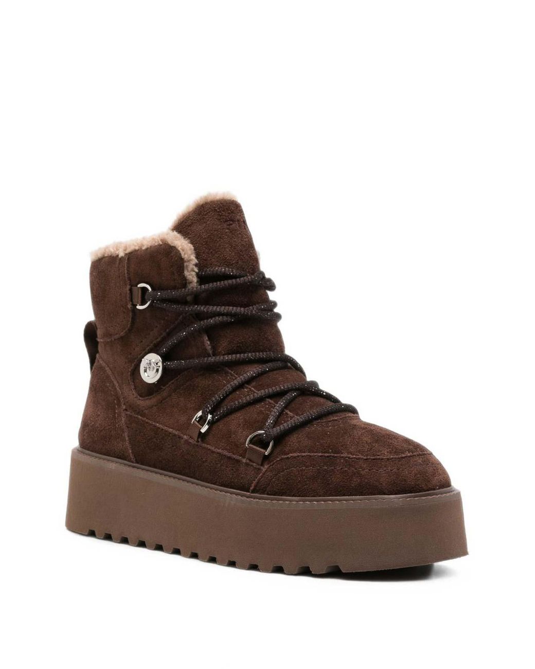 Pinko Brown Lace-Up Shoes