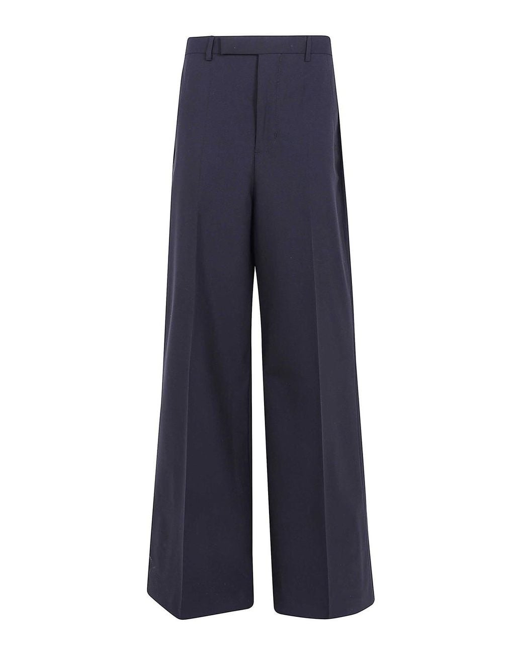 Rick Owens Blue Wide Tailored Trousers