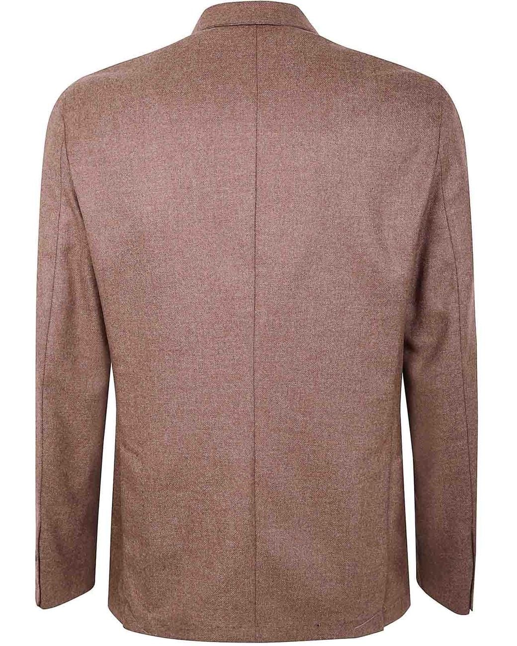 Barba Napoli Brown Easy Mono Jacket for men