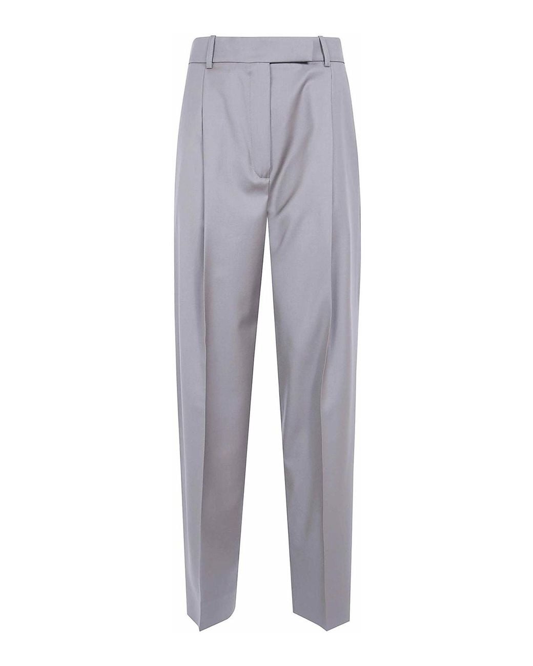 Rohe Gray Daria Single Pleat Tapered Trousers