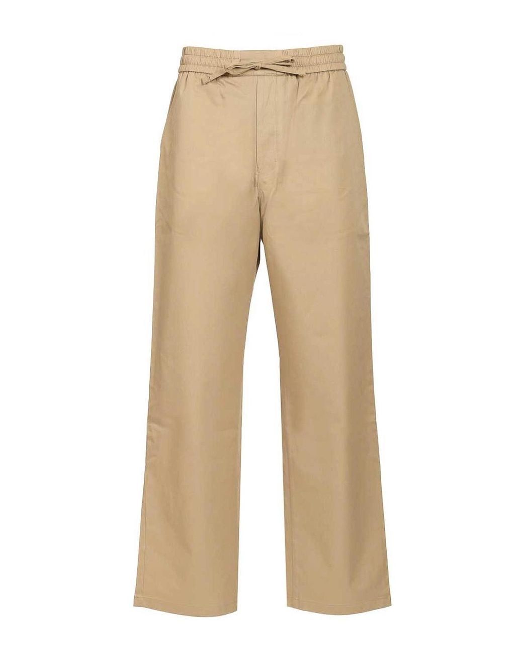 AMI Natural Trousers With Elasticated Waist for men