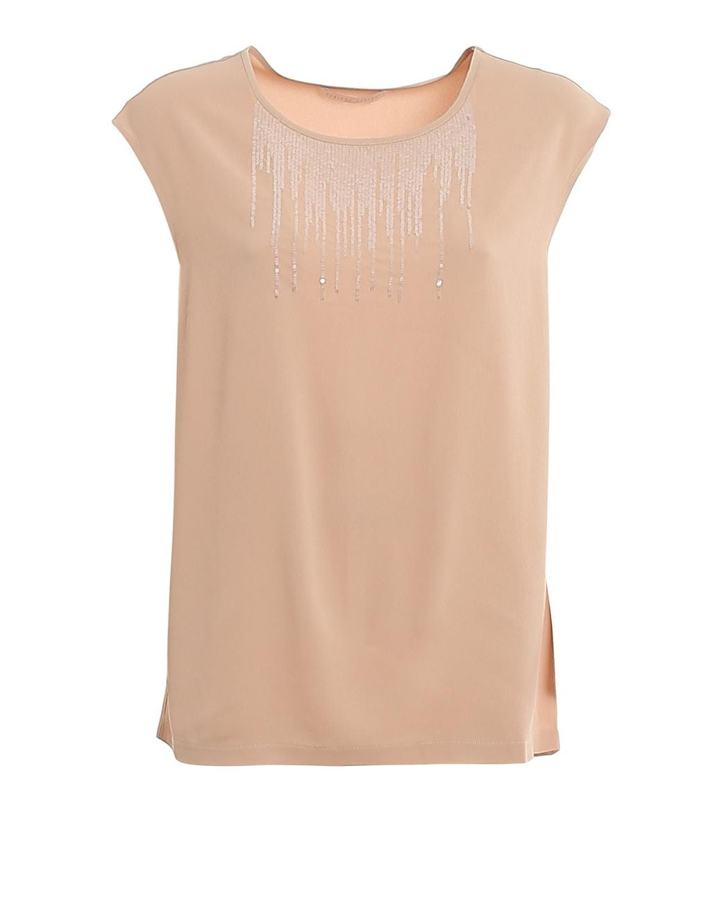 Fabiana Filippi Natural Silk Blend Crêpe Blouse