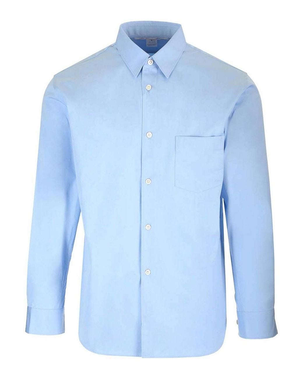 Comme des Garçons Blue Cotton Poplin Shirt for men