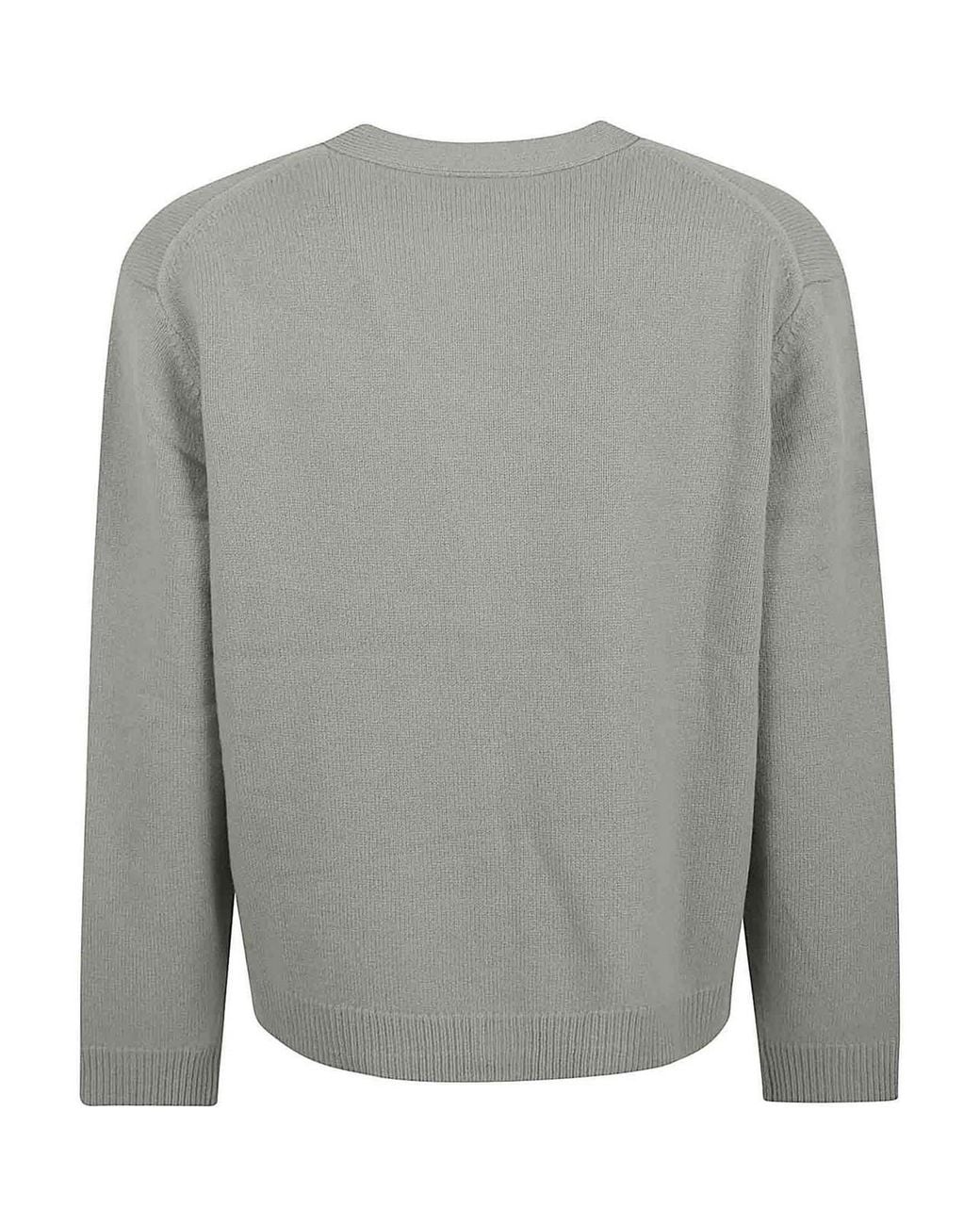 Maison Kitsuné Gray Fox Head Intarsia Merino Cardigan for men