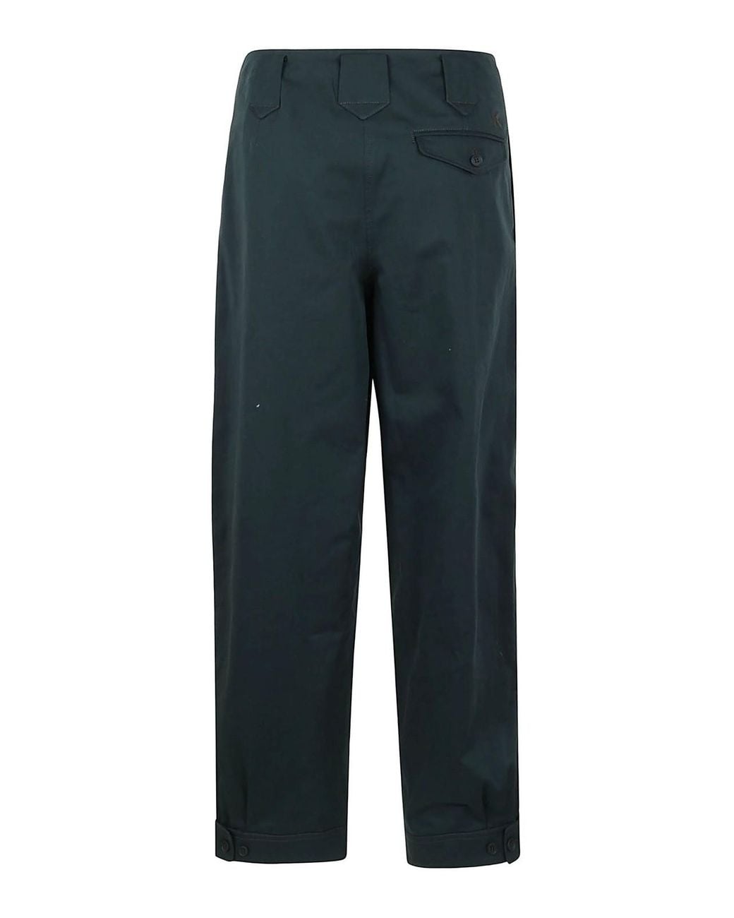 KENZO Blue Cotton Carrot Trousers