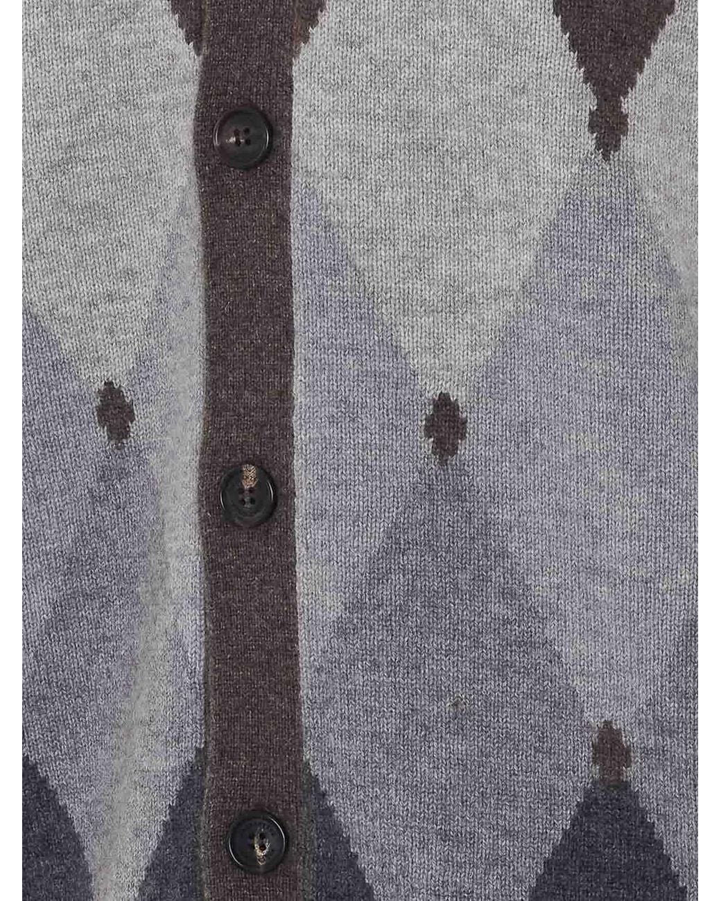 Ballantyne Gray Cardigan for men